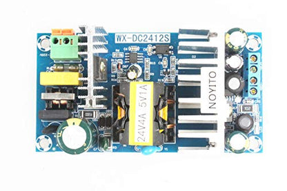 NOYITO AC to DC Isolated Power Supply Module DC 24V 4A 5V 1A Dual Output Power AC 120V (90-256V) 50-60Hz to 24V 5V 120W Industrial Power Module (Dual Output 24V 4A, 5V 1A, Blue) - size: Dual Output 24V 4A / 5V 1A