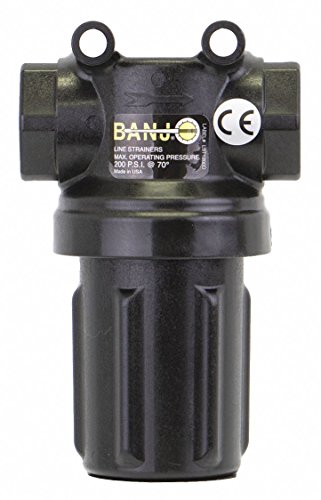 Banjo 50 Mesh Mini T-Line Strainer, 297 Microns, 3/4" Pipe Size Black LSTM075-50 - 1 Each