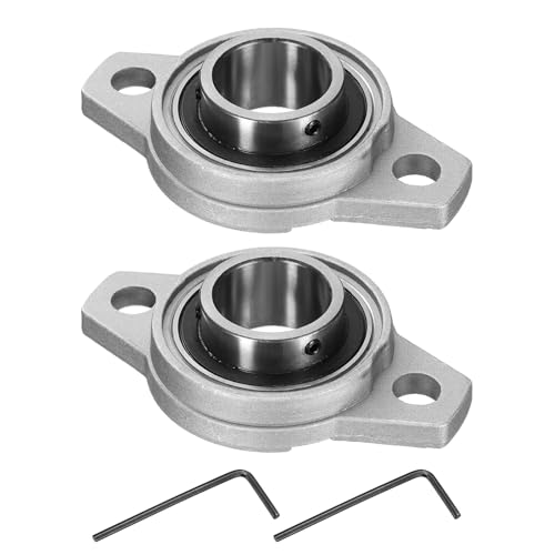 uxcell 2pcs KFL006 Pillow Block Bearings 30mm Bore Bearing Units Zinc Alloy Flange Mounted Bearing Housing, P6(ABEC3) - size: KFL006