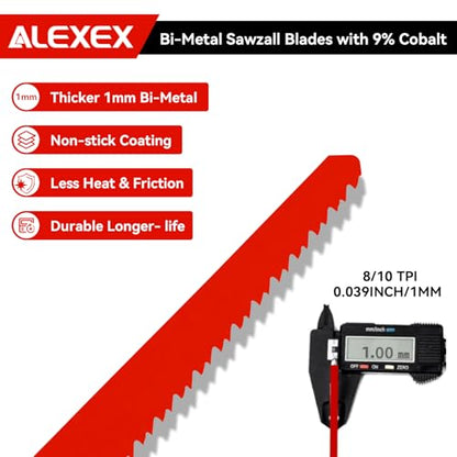 15 Pack 9 Inch 8/10 TPI Reciprocating Saw Blades for Diablo Sawzall Blades - size: 9 Inch 8/10TPI