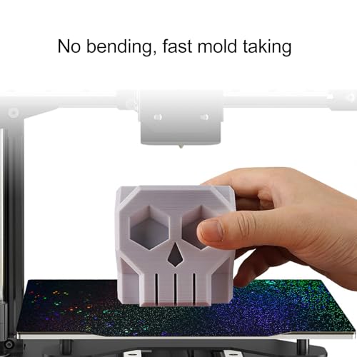 BORDSTRACT Double-Sided Build Plate, PEY Starry Sky + PEI Spray Texture Spring Steel 220x220mm Without Soft Magnetic Base, Printing Platform for K1/K1 Max Model 3D Printer - style: PEY starry sky + PEI spray 220x220mm