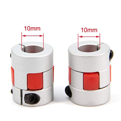 2PCS 10mm to 10mm Aluminium Plum Flexible Shaft Coupling Diameter 20mm Length 25mm Connector Flexible Coupler for 3D Printer CNC Machine and Servo Stepped Motor（10x10mm） - size: D20 L25, style: 10x10mm