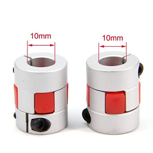 2PCS 10mm to 10mm Aluminium Plum Flexible Shaft Coupling Diameter 20mm Length 25mm Connector Flexible Coupler for 3D Printer CNC Machine and Servo Stepped Motor（10x10mm） - size: D20 L25, style: 10x10mm