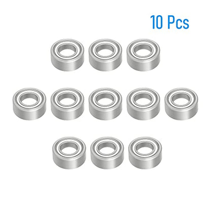 R2-5ZZ 10 PCS Miniature Deep Groove Ball Bearing ID 1/8"×OD 5/16"×Width 9/64" Double Metal Shielded Ball Bearing Chrome Steel P0 Z2 Bearing for Industrial Machine,Power Tools - size: R2-5ZZ Size 3.2×7.9×3.6mm