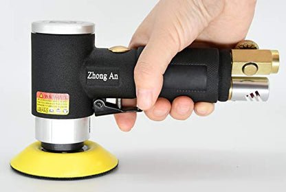 2 3-inch Mini Orbital Sander da sander Air Dual Action Sander Air Polisher Super Smooth and Swirl Freely for Auto Body Work (BLACK) - color: Black