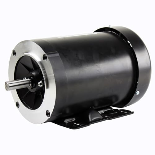 1 HP 3 Phase 56C Frame Electric Motor 1800 RPM TEFC