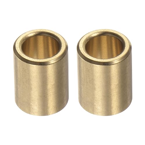 HARFINGTON 2pcs Sleeve Bearings 1/4" Bore 3/8" OD 1/2" Length Wrapped Oilless Bushing Brass Alloy for Transmission Conveyor Systems - size: 1/4" x 3/8" x 1/2"