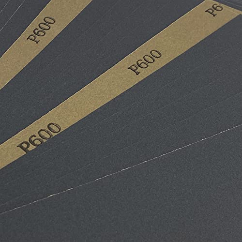 600 Grit Wet Dry Sandpaper, 15PCS 9x11 Inch Silicon Carbide Sanding Sheets - style: Grit 600
