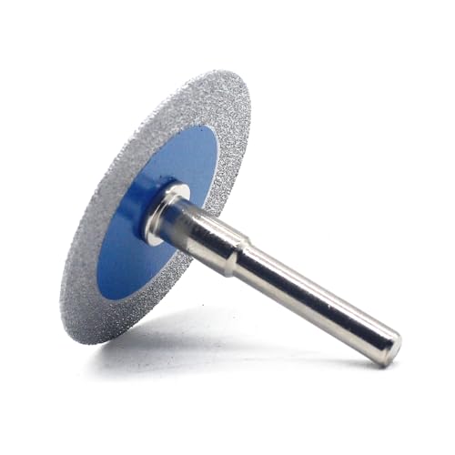 Diamond Mini Glass Saw Blade,BeQell 5pcs 2" Glass Cutting Disc Wheel Mini Carving Disc with Round Shank for Glass Jade Crystal Wine Bottle Ceramic Tile (50mm)