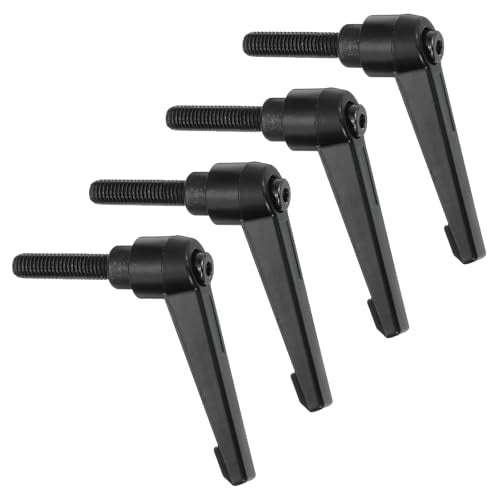 uxcell 4Pcs M8 x 32mm Adjustable Knobs Handle Male Thread Push Button Ratchet Quick Release Locking Rotating Bolt for Lathe Machinery, Black - size: M8 x 32mm