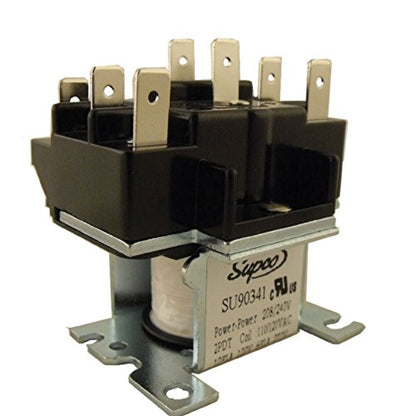 Supco 90341 General Purpose Switching Relay, 110/120 V Coil Voltage, Double Pole Double Throw Contacts - size: 110/120 V Coil Voltage, Double Pole Double Throw Contacts,