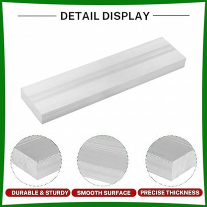6061 Aluminum Flat Bar, 0.6" Thickness X 2" Width X 8" Length Aluminum Flat Plate, Solid Aluminum Bar for Crafting, Industrial Building - size: 0.6" X 2" X 8"