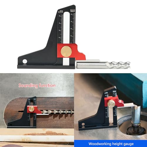 Precisions Height Gauge for Woodworking Aluminum Alloy Construction Height Measuring Tool Lockable Design Gauges Digital Gauges Woodworking Precisions Aluminum