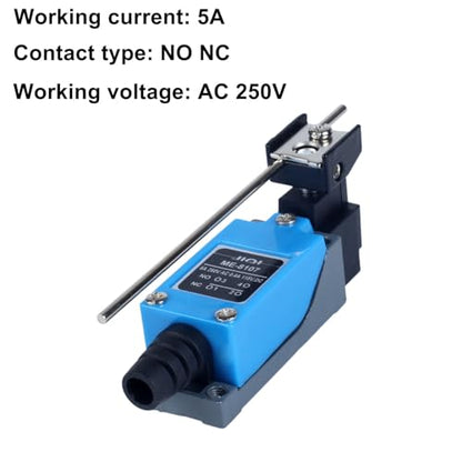 Momentary Limit Switch Travel Switch, Side-Rotating Adjustable Rod, NO and NC Self-Resetting Momentary Switch (4pcs) - style: ME-8107