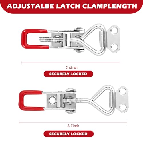 6-Pack 4001 Toggle Clamps, Adjustable Latches, 330 lb Capacity
