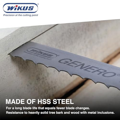 167" x 1 1/4" Sawmill Bandsaw Blade - Band Saw Wood Cutting Tools - Resharpenable Bi Metal Bandsaw with 10° Precision - Portable Band Saw Blades for Sawmill, 1.15 TPI, 0.042'' Thick, Woodworking Tools - size: 167'' X 1 1/4'' X 0.042''