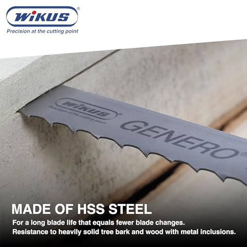 125" x 1 1/4" Sawmill Bandsaw Blade - Band Saw Wood Cutting Tools - Resharpenable Bi Metal Bandsaw with 10° Precision - Portable Band Saw Blades for Sawmill, 1.15 TPI, 0.042'' Thick, Woodworking Tools - size: 125'' X 1 1/4'' X 0.042''