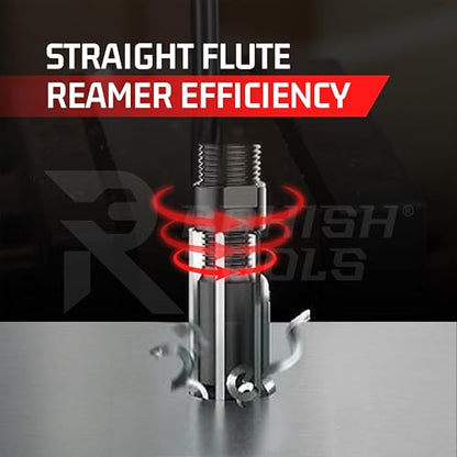 Adjustable Hand Reamer Tool HV-H3 for Metal & Wood Repairs, 1/4" to 15/32" - size: HV to H3 - 7Pcs