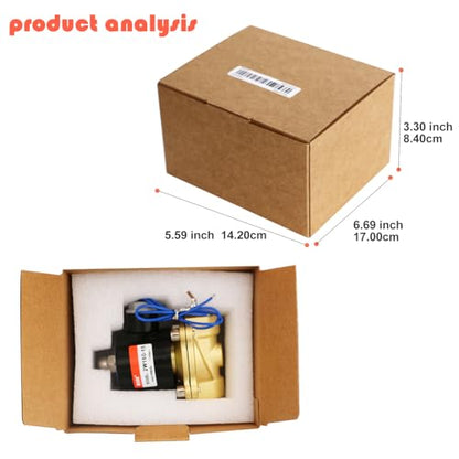 RIH PNEUMATIC 1/2 Inch Electric Solenoid Valve Brass 12V/24V/110V 2 Way High Turn Coil Normally Closed Water 2W160-15 Liquid Air control AC110V - style: AC110V