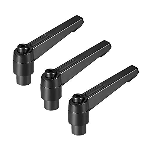 uxcell M8 Handle Adjustable Clamping Lever Thread Push Button Ratchet Female Threaded Stud 3 Pcs - size: M8