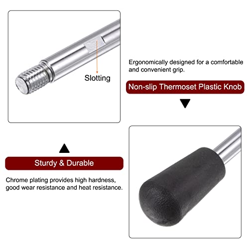 HARFINGTON 2pcs Clamping Handles M8 Thread 200mm (8") Length Chrome Plated Revolving Crank Handle Grip Handwheel Screw Stem for Lathe Machine - size: M8 x 200mm