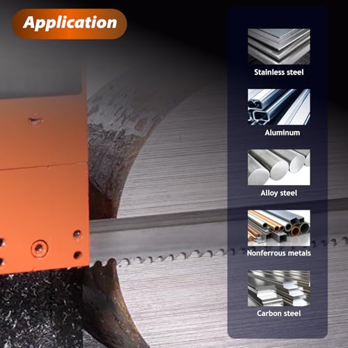 44-7/8 Inch Bandsaw Blades 10/14 TPI (5 Pack) for Dewalt D28770 DCS374B DCS376B Band Saw Milwaukee 48-39-0551, 44-7/8" x 1/2" x 0.02" - size: 10/14TPI