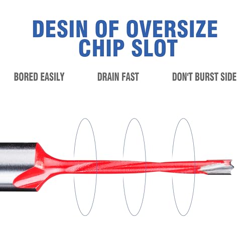 HUHAO 3mm Carbide Tipped Brad Point Boring Bit, Left Hand Dowel Drill Bits - size: 3mm Dia x 70mm Long x 10mm Shank L