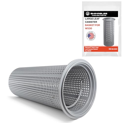 Swimables Heavy Duty Large Leaf Canister Basket - Compatible with Hayward Leaf Canister Basket W530 & W560 Pool Filter Basket Replacement - Durable Pool Strainer Basket for Inline Leaf Canister - style: Large Leaf Canister Basket