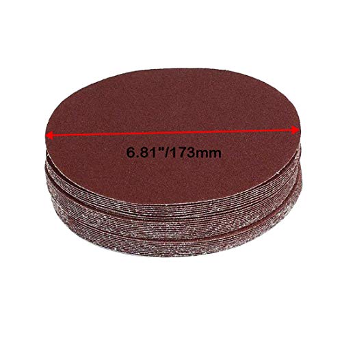 Biaungdo 7-Inch Sandpapers Sand Discs, 60 Grit, 30 Pcs - style: 30 Pcs 7 Inch 60 Grit