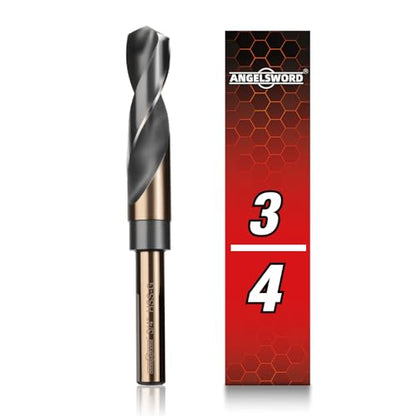 ANGELSWORD 3/4" Reduced Shank Drill Bit for Hard Wood, Mild Steel, Metal - size: F. 3/4 inch