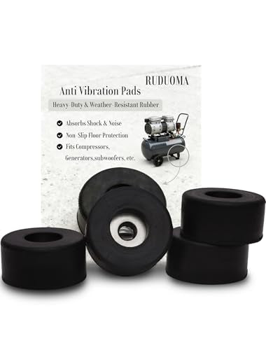 Anti Vibration Rubber Feet 4-Pack for Air Compressor 1.5"D×0.75"H - style: Rubber Pads Only