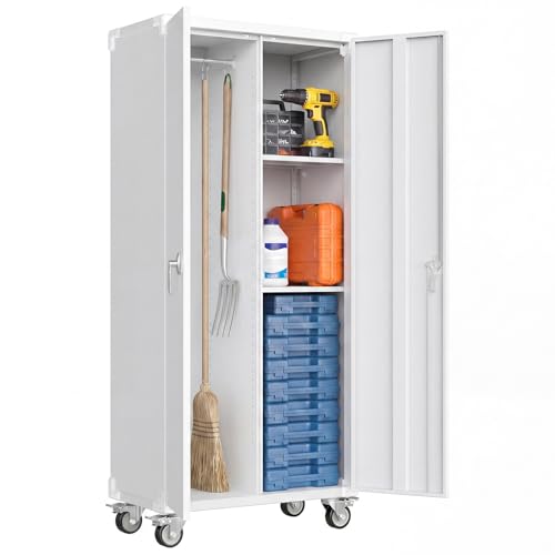 DUMOS 72 Inch Metal Garage Storage Cabinet, Rolling Tool Cabinet
