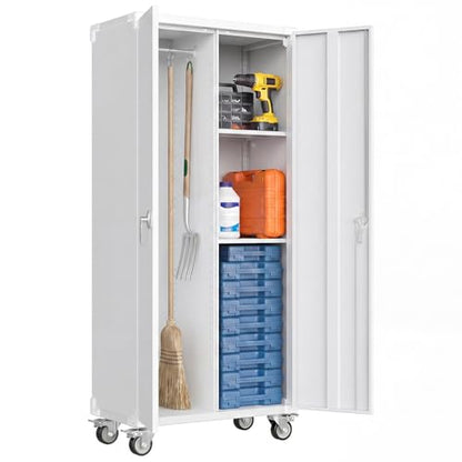 DUMOS 72 Inch Metal Garage Storage Cabinet, Rolling Tool Cabinet