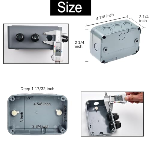 Outdoor Junction Box,3 Set Electrical Boxes with 20mm Cable Gland Kit - color: 3PK, size: Medium+4*M20