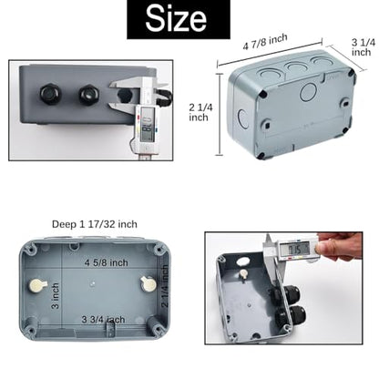 Outdoor Junction Box,3 Set Electrical Boxes with 20mm Cable Gland Kit - color: 3PK, size: Medium+4*M20