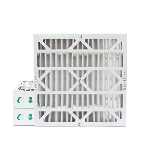 Glasfloss ZL 20x20x4 MERV 10 Pleated Air Filters for AC Furnace. 3-Pack - size: 19.5" x 19.5" x 3.8"