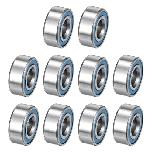 uxcell 10 Pcs MR104-2RS Micro Bearings, 4x10x4mm Chrome Steel, ABEC7 - size: MR104-2RS