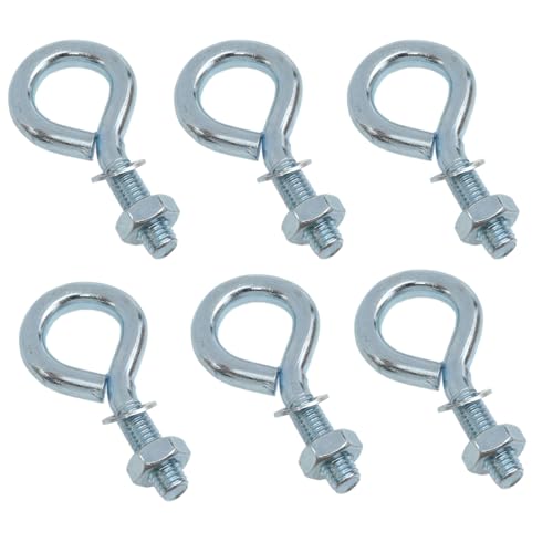 yukata 6 Pack 5/16 Inch x 1 Inch Lifting Ring Eye Bolts with Nuts - size: 5/16inch*1 inch