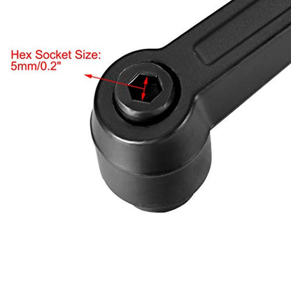 uxcell M10x1.5mm Handle Adjustable Clamping Lever Thread Push Button Ratchet Female Threaded Stud 2 Pcs - size: M10