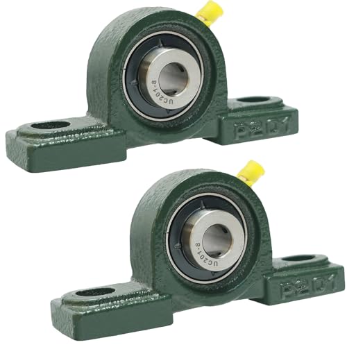 2 Pack UCP201-8 Pillow Block Bearing - 1/2" Mounted Pillow Block Bearings Solid Cast Iron Base - Self Alignment (UCP201) - style: UCP201-8