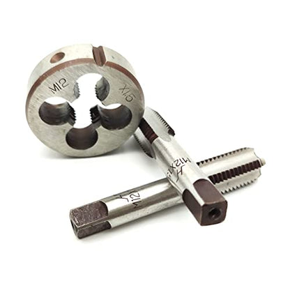AtticZone M12 x 1.5 Metric Hand Thread Tap and Die Set, Right Hand - size: M12x1.5
