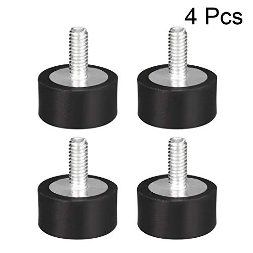 uxcell M4 Male Female Rubber Mounts, Shock Absorber, for Motor Generator Compressor Garage Reverse Osmosis Pump Impact Air Generator Car Bobbins, D15mmxH8mm 4pcs - size: M4*10 D15*H8