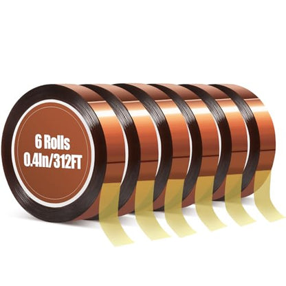 6 Rolls Heat Tape, High Temperature Heat Resistant Tape for Sublimation