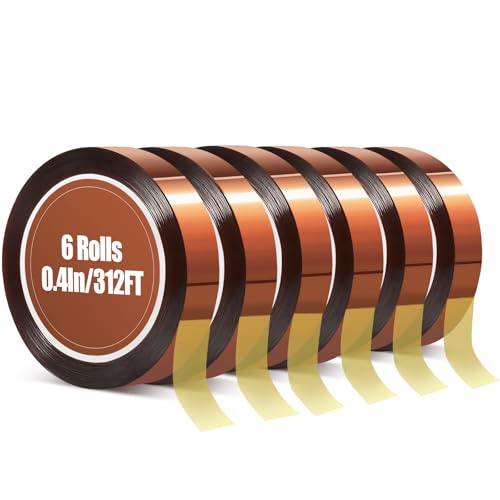 6 Rolls Heat Tape, High Temperature Heat Resistant Tape for Sublimation