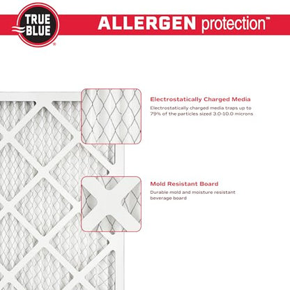True Blue Allergen 12x24x1 Air Filter , MERV 11, 4 Count (Pack of 1) - size: 12" x 24" x 1"