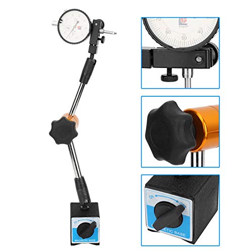 Oumefar Dial Indicator with Magnetic Base, Aluminum Alloy Flexible Arm 15in