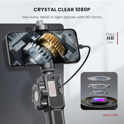 Ralcam Two-Way Articulating Borescope for iPhone&Android - size: 0.33-10FT