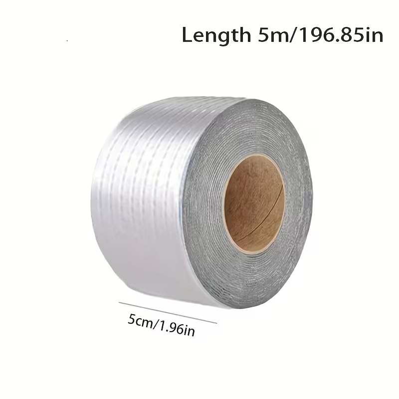 1pc Waterproof High Temperature Resistance Aluminum Foil Thicken Butyl Tape Wall Pool Roof Crack Duct Repair Sealed Self Tape, 1PC - color: 1PC