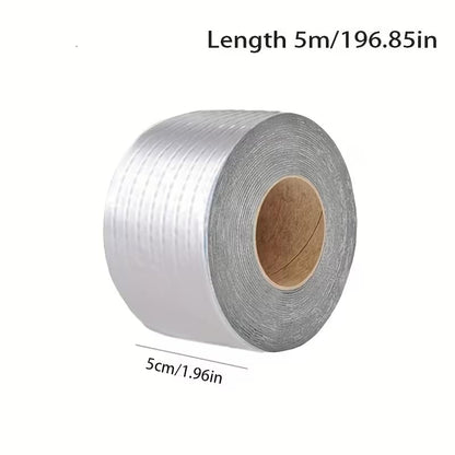 1pc Waterproof High Temperature Resistance Aluminum Foil Thicken Butyl Tape Wall Pool Roof Crack Duct Repair Sealed Self Tape, 1PC - color: 1PC