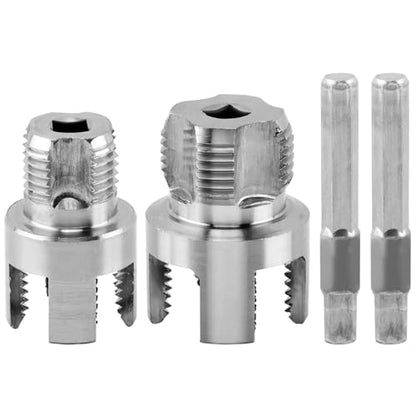 PVC Pipe Threading Tool, 1/2" & 3/4" NPT Threader Internal External Die